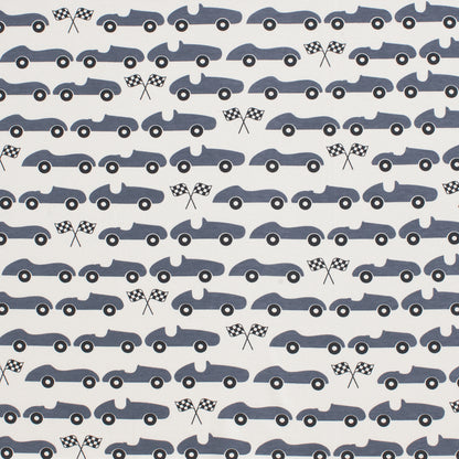 Long-Sleeve Lap Tee - Race Cars Slate Blue