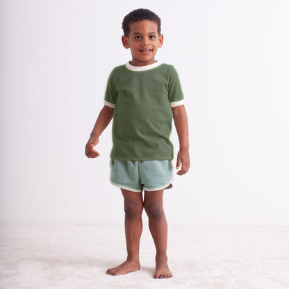 French Terry Shorts - Construction Slate Blue & Grey