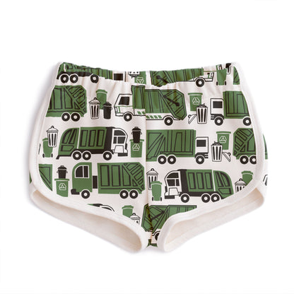 French Terry Shorts - Garbage & Recycling Green