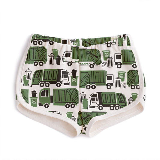 French Terry Shorts - Garbage & Recycling Green