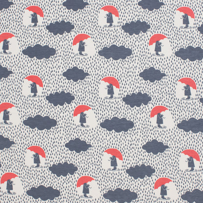Long-Sleeve Lap Tee - Summer Rain Slate Blue & Coral