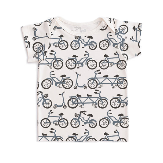 Short-Sleeve Lap Tee - Bikes Slate Blue