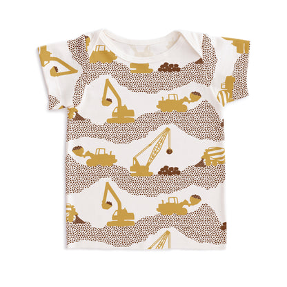 Short-Sleeve Lap Tee - Construction Yellow & Chestnut