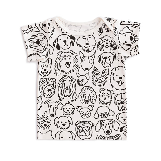 Short-Sleeve Lap Tee - Dogs Black
