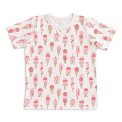 Short-Sleeve Tee - Ice Cream Red & Pink