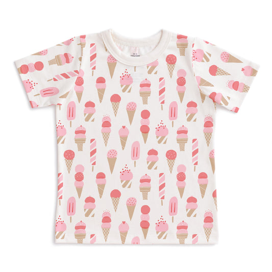Short-Sleeve Tee - Ice Cream Red & Pink
