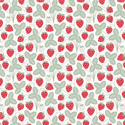 Helsinki Dress - Strawberries Red & Green