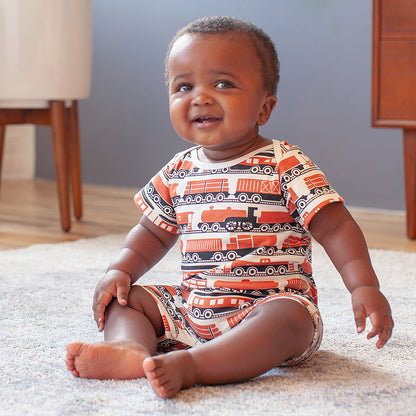 Summer Romper - Construction Slate Blue & Grey