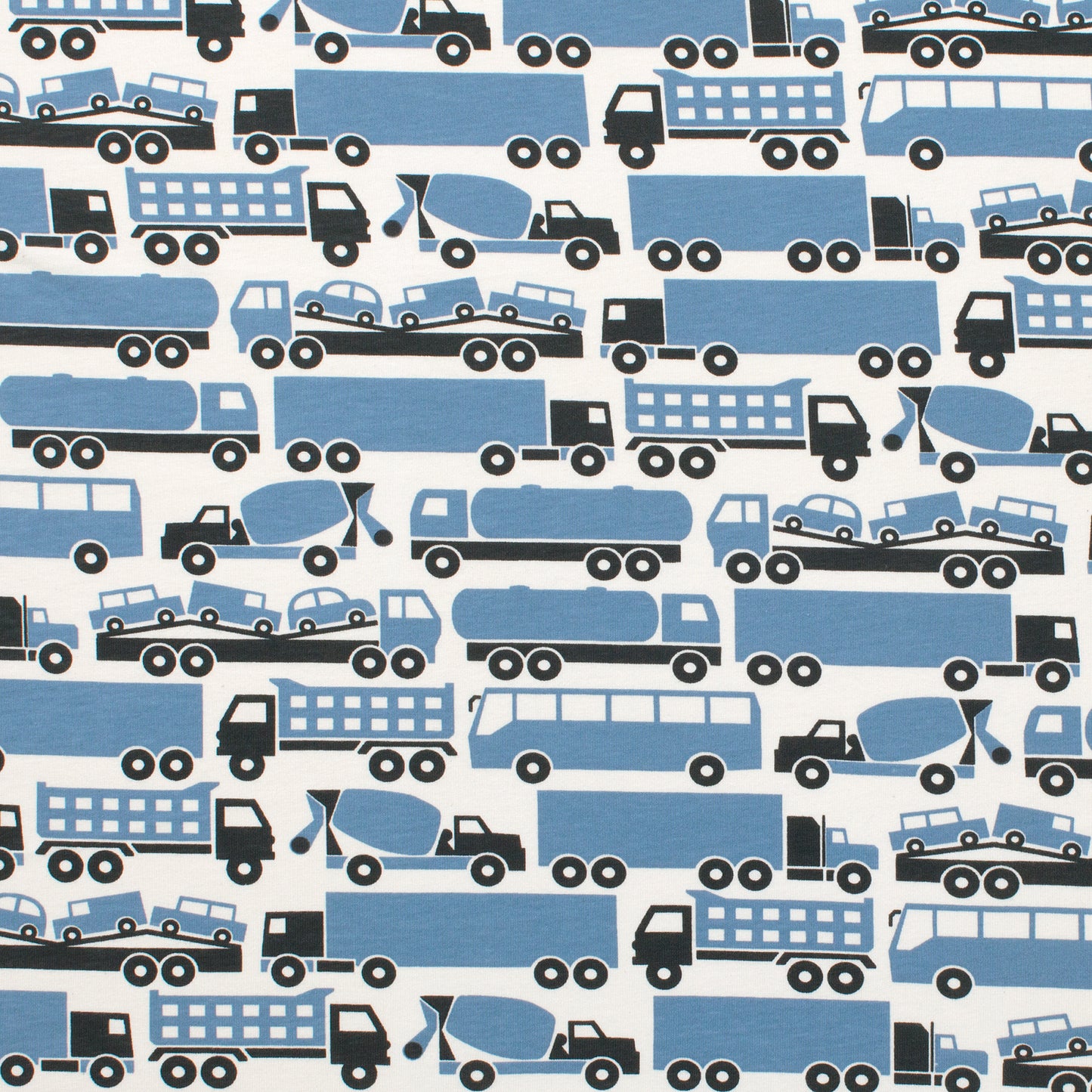 Fitted Crib Sheet - Big Rigs Blue