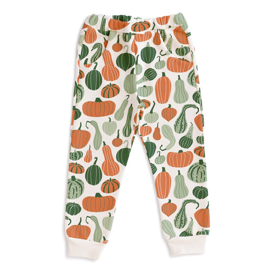 Sweatpants - Gourds & Pumpkins Green & Orange