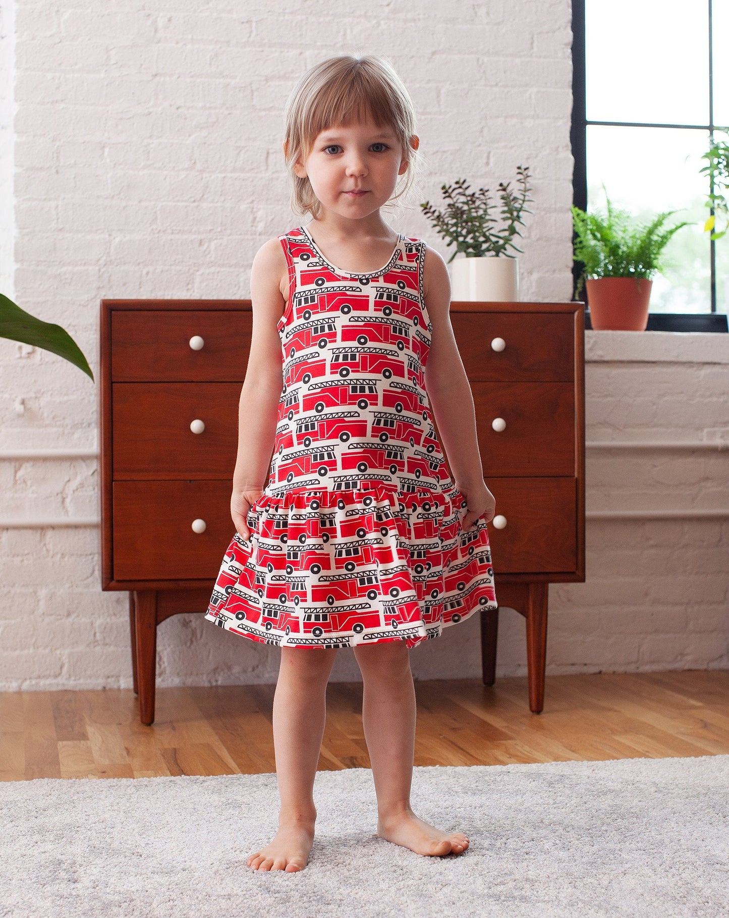 Valencia Dress - Garbage & Recycling Green