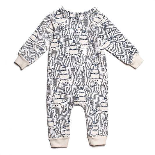 French Terry Jumpsuit - High Seas Navy